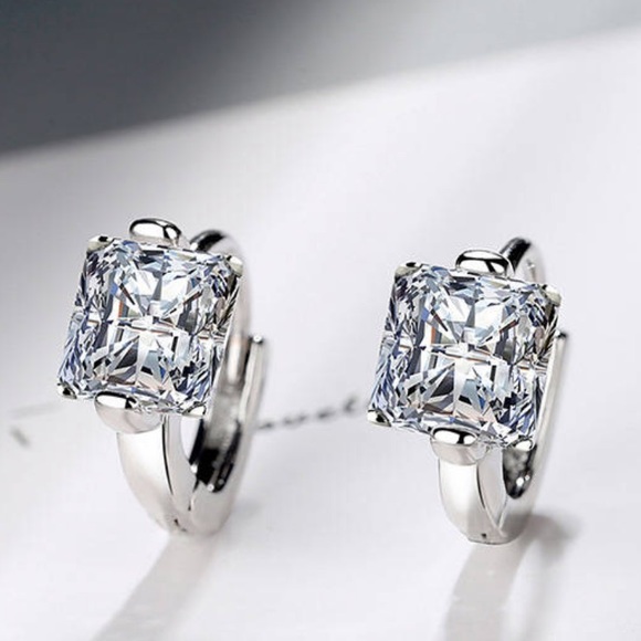 🌟 Hoop Huggie Earrings sterling silver - Picture 1 of 4